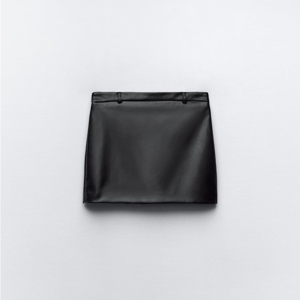 Zara Faux Leather Mini Skirt